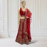 Lehenga + Choli + Scarf ( sleeve attachable)