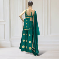 Lehenga + Choli + Blouse ( beaded sleeves attachable)