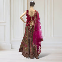 Lehenga + Choli + Scarf ( sleeve attachable)