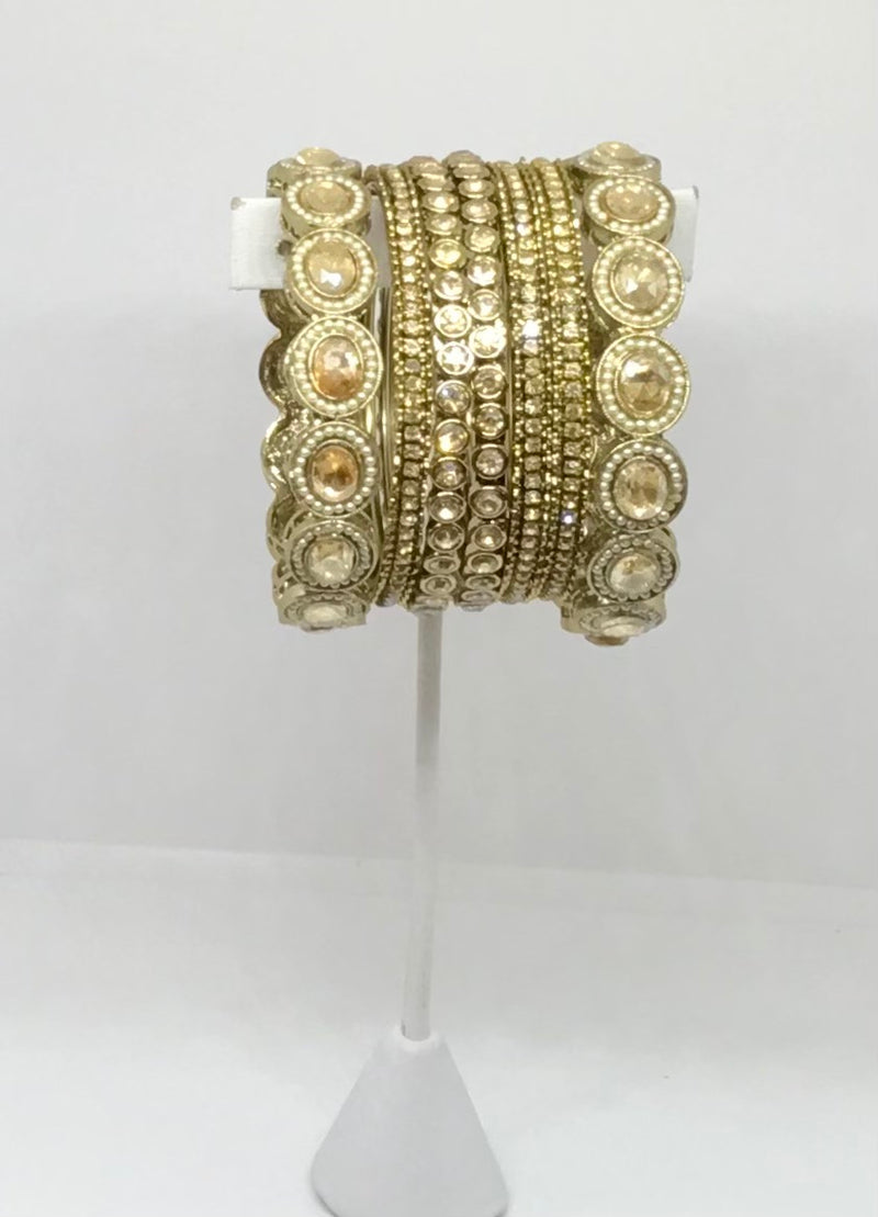 Chudla Bangles (Rose gold beads)