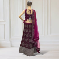 Lehenga + Choli + Scarf (sleeve attachable)