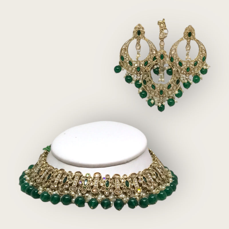 Necklace + Earrings + Tikka