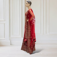 Lehenga + Choli + Scarf ( sleeve attachable)