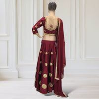 Lehenga + Choli + Scarf ( long sleeves)