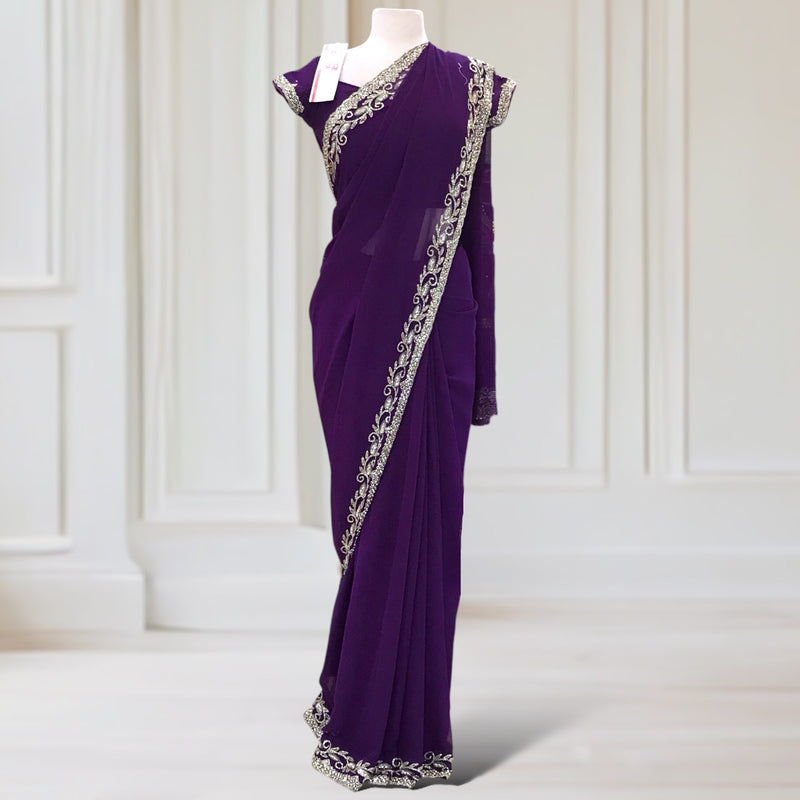 DESIGNER SAREE/READY BLOUSE