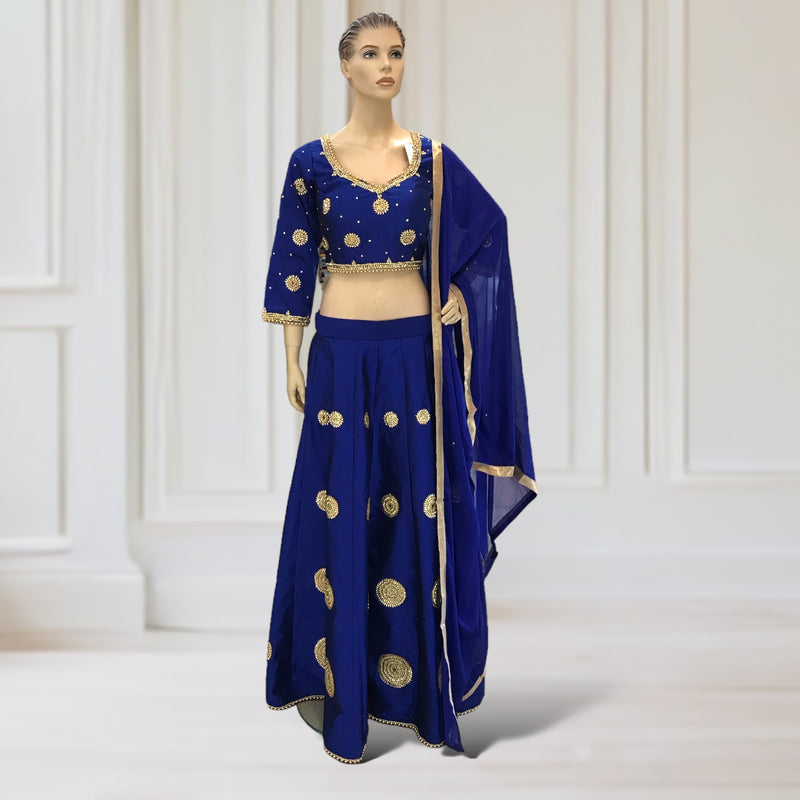 Lehenga +Choli + Blouse ( long sleeve)