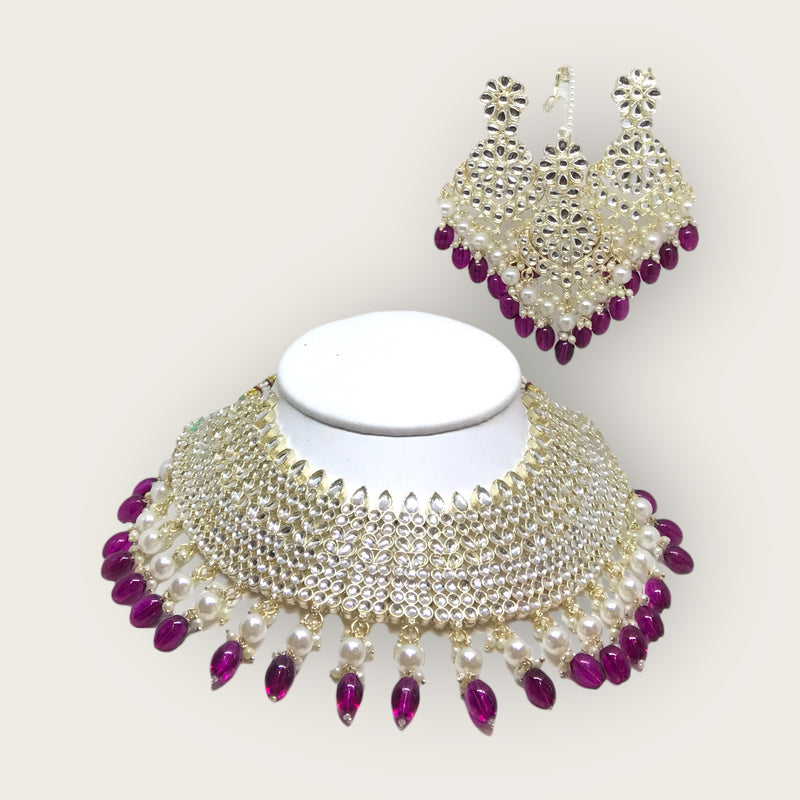 Necklace + Earrings + Tikka