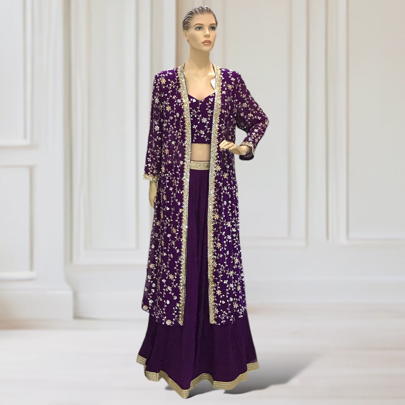 Lehenga + Choli + Jacket