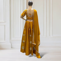 Lehenga + Choli + Scarf ( Short sleeves)