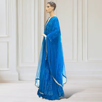 Lehenga Gown + Jacket + Scarf