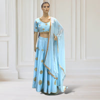 Lehenga + Choli + Blouse ( short sleeves)