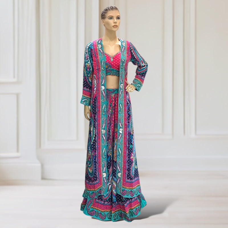 Lehenga + Choli + Jacket