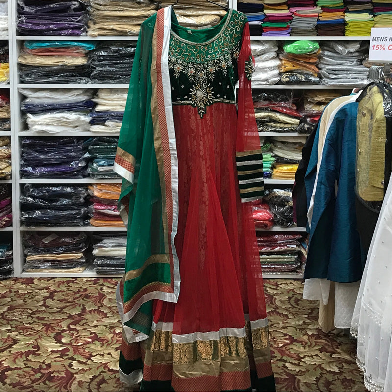 Anarkali Churidar Dupatta Size 40