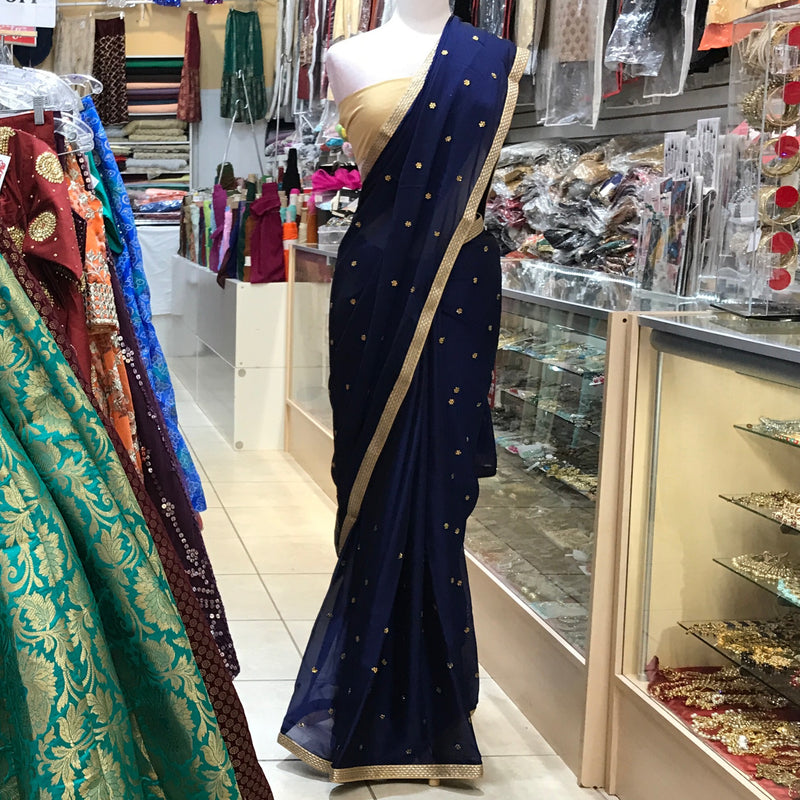 EMB SAREE WITH BLOUSE PCS