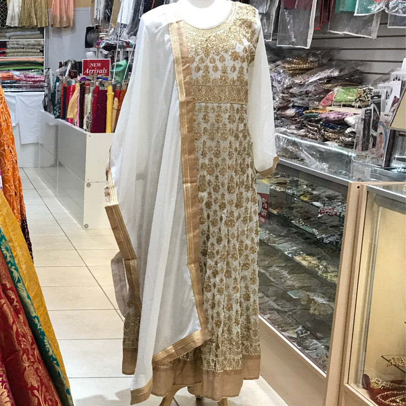 ANARKALI GOWN/ SCARF, SIZE 48