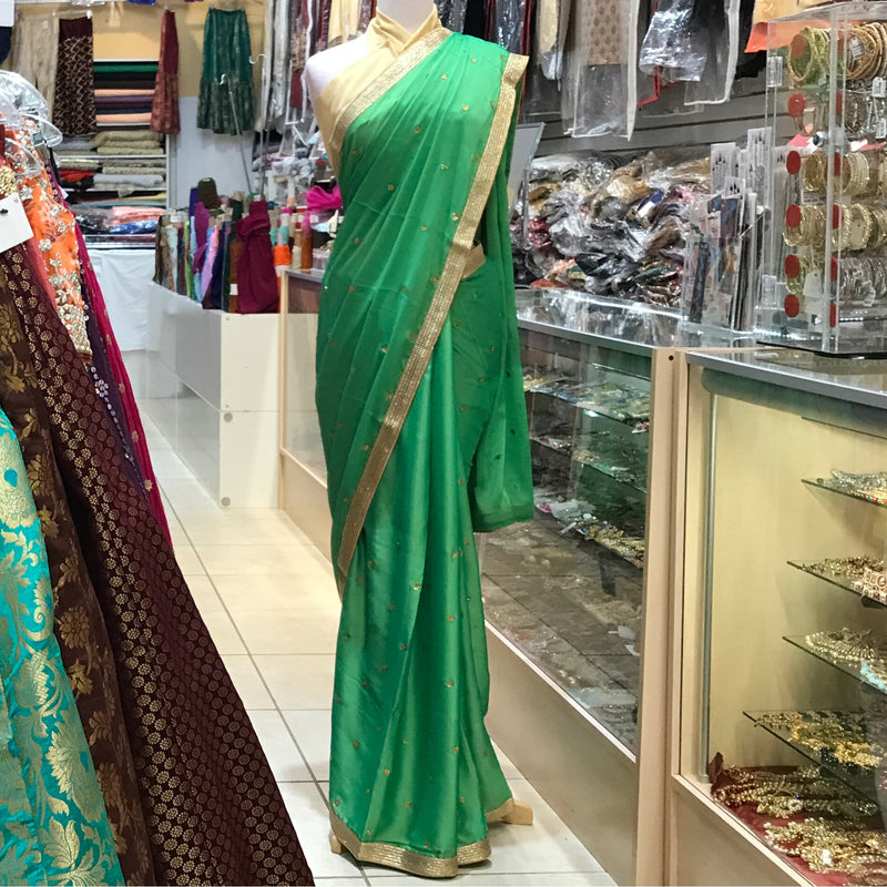 EMB SAREE WITH BLOUSE PCS