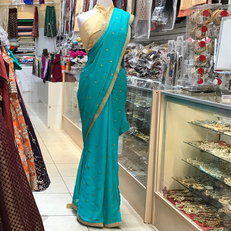 EMB SAREE WITH BLOUSE PCS