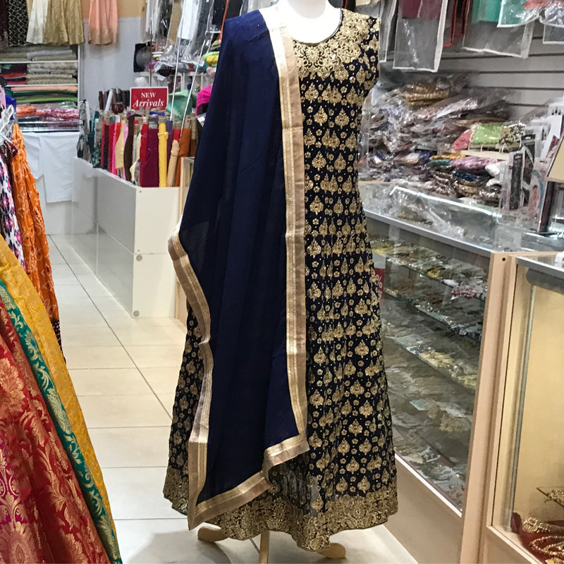 ANARKALI GOWN/ SCARF, SIZE 44