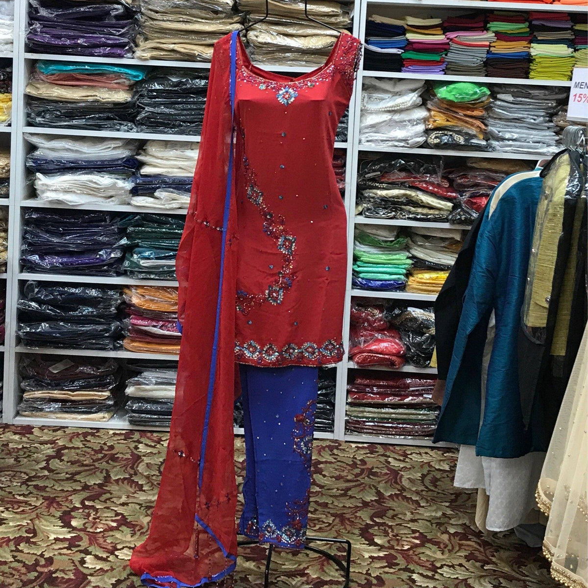 Kurta Churidar Dupatta Size 38 - Mirage Sarees