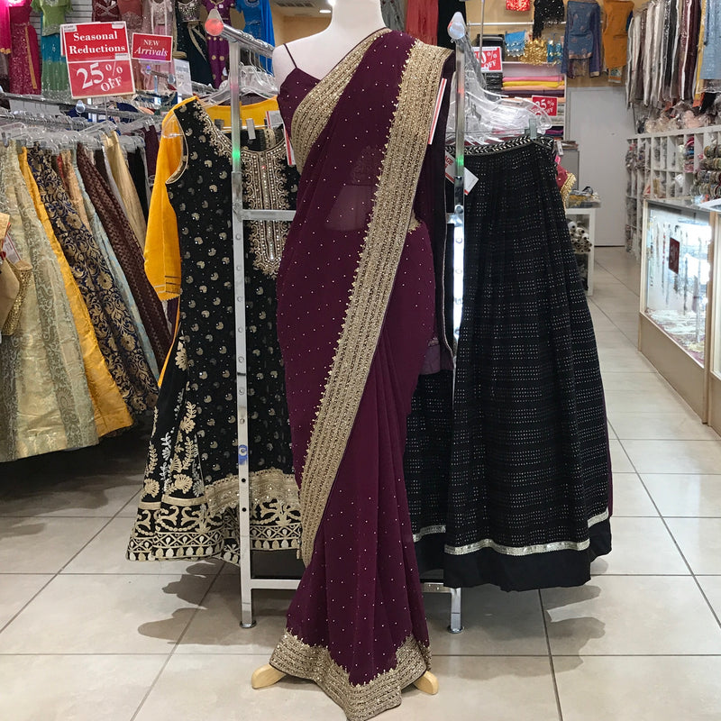 EMBROIDERY SAREE/BLOUSE