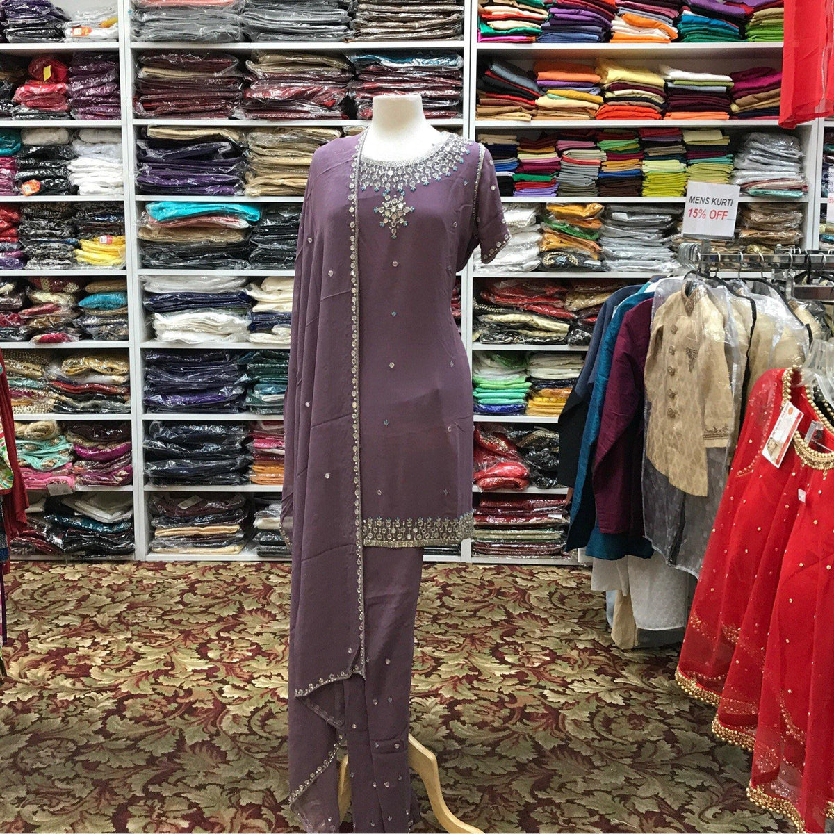 Kurta Churidar Dupatta Size 48 - Mirage Sari Center