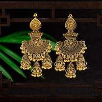 New Ethnic Vintage Women's Geometric Turkish Jhumka Earrings Indian Jewelry Gold Bell Tassel Dangling Earrings Turkey Jewelry