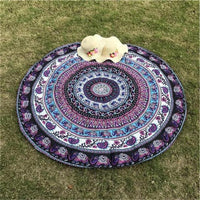 Indian Elephant Type Round Mat Scarve Fashion Mandala Tapestry Beach Mat Picnic Throw Rug Blanket Bohemia Grassplot Mat