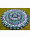 Indian Elephant Type Round Mat Scarve Fashion Mandala Tapestry Beach Mat Picnic Throw Rug Blanket Bohemia Grassplot Mat