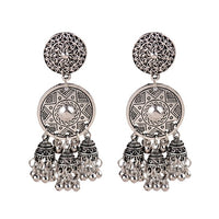 New Ethnic Vintage Women's Geometric Turkish Jhumka Earrings Indian Jewelry Gold Bell Tassel Dangling Earrings Turkey Jewelry