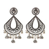 Ethnic Retro Big Round Turkish Bells Indian Jhumka Earrings Silver