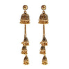 Retro Bollywood Oxidized Gypsy Earrings Jewelry Women Ethnic Gold Afghan Birdcage