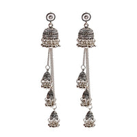 Retro Bollywood Oxidized Gypsy Earrings Jewelry Women Ethnic Gold Afghan Birdcage