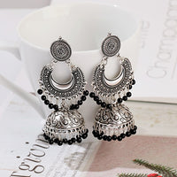 New Retro Sector Silver Color Turkish Bells Indian Jhumka Earrings