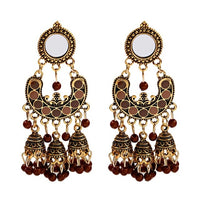 New Retro Sector Silver Color Turkish Bells Indian Jhumka Earrings