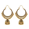 Antique Indian Women's White Beads Tassel Jhumka Earrings