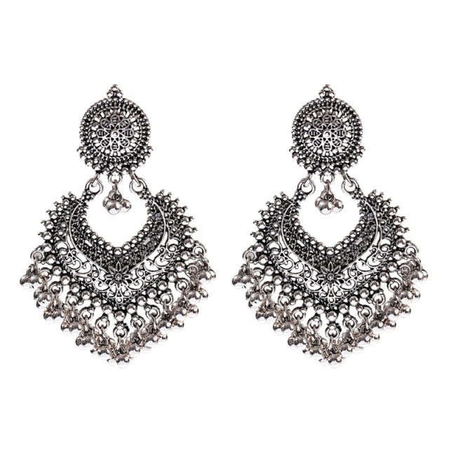 Retro Moon Indian Jewelry Jhumka Earrings