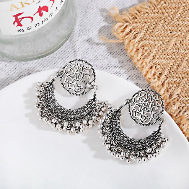 Retro Moon Indian Jewelry Jhumka Earrings