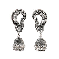 Retro Bollywood Oxidized Gypsy Earrings Jewelry Women Ethnic Gold Afghan Birdcage