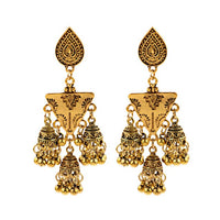 Antique Ethnic Indian Jhumka Women Retro Bell Long Tassel Earrings